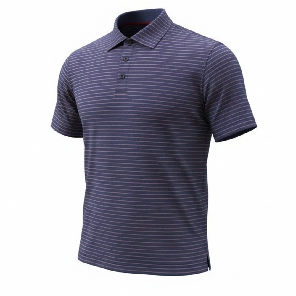 Peter Millar Mens Polo Shirt Striped Summer Comfort Performance Navy Pink XL
